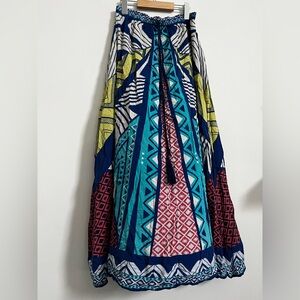 Flying Tomato Blue and Red Maxi Skirt